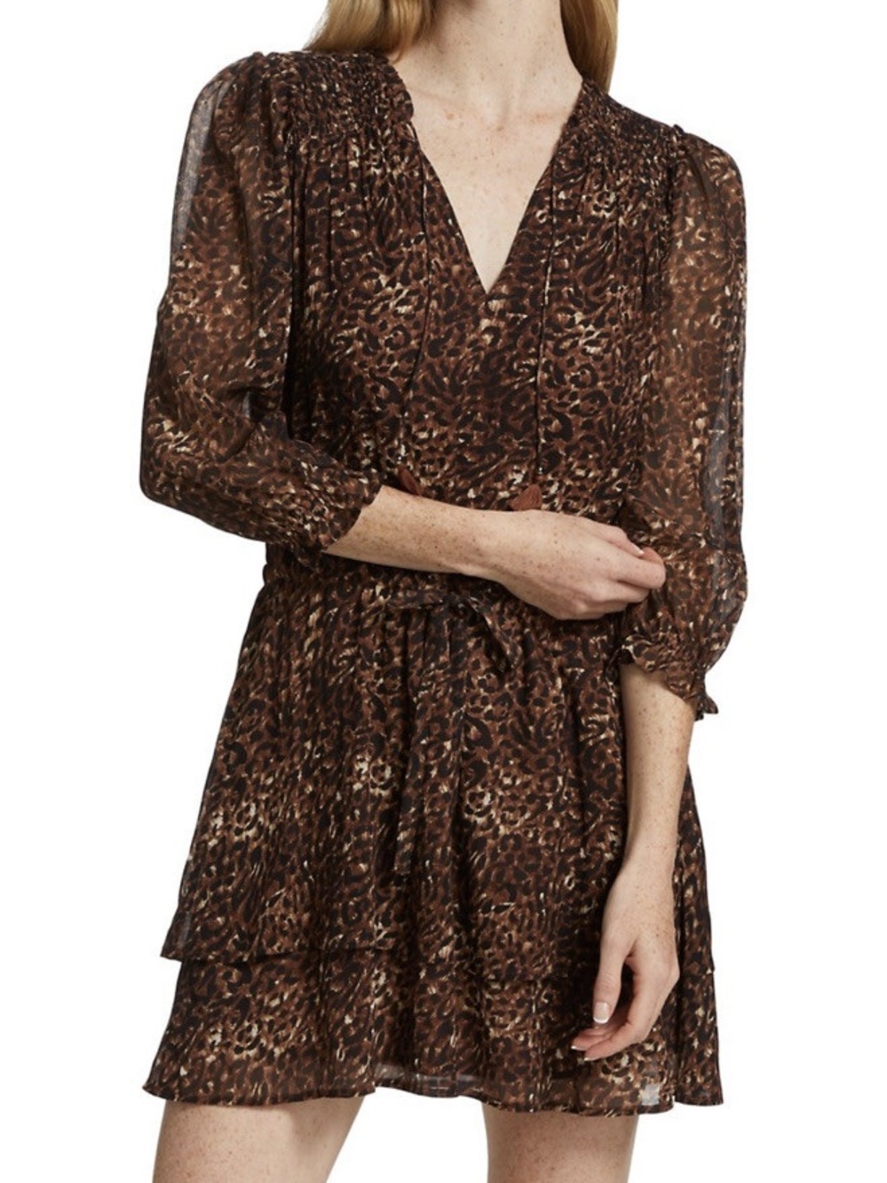 NWT Evereve Paige Kaylene animal print silk dress